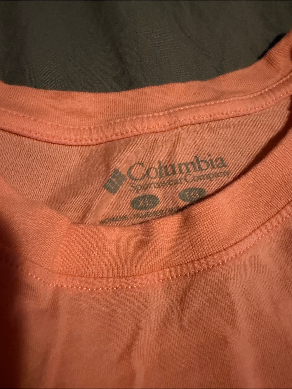 Columbia Short-Sleeve Tee in Coral/Peach